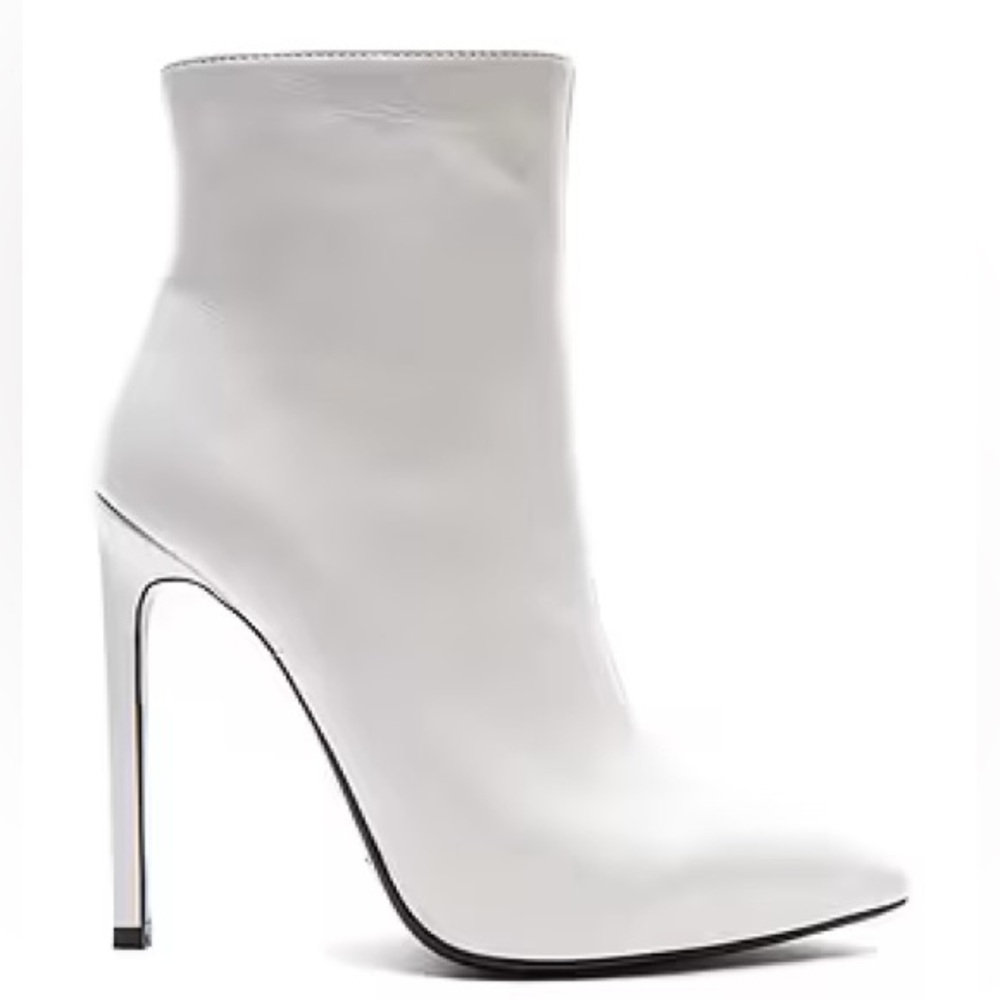 Tony Bianco Freddie White Leather Heeled Bootie